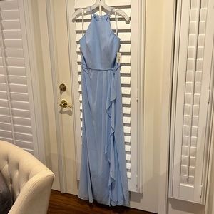 Ice Blue David’s Bridal bridesmaid dress, size 8